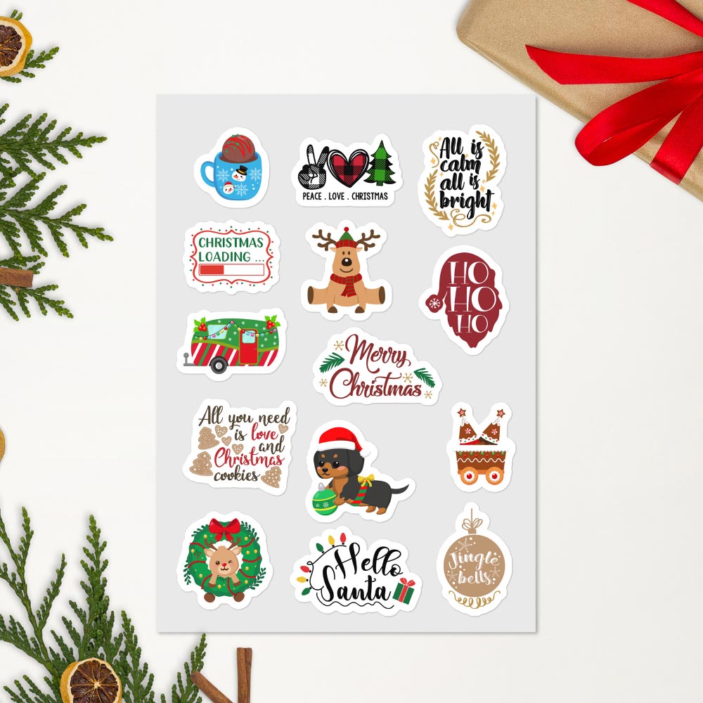 Christmas Sticker Sheet Workspace Boosters