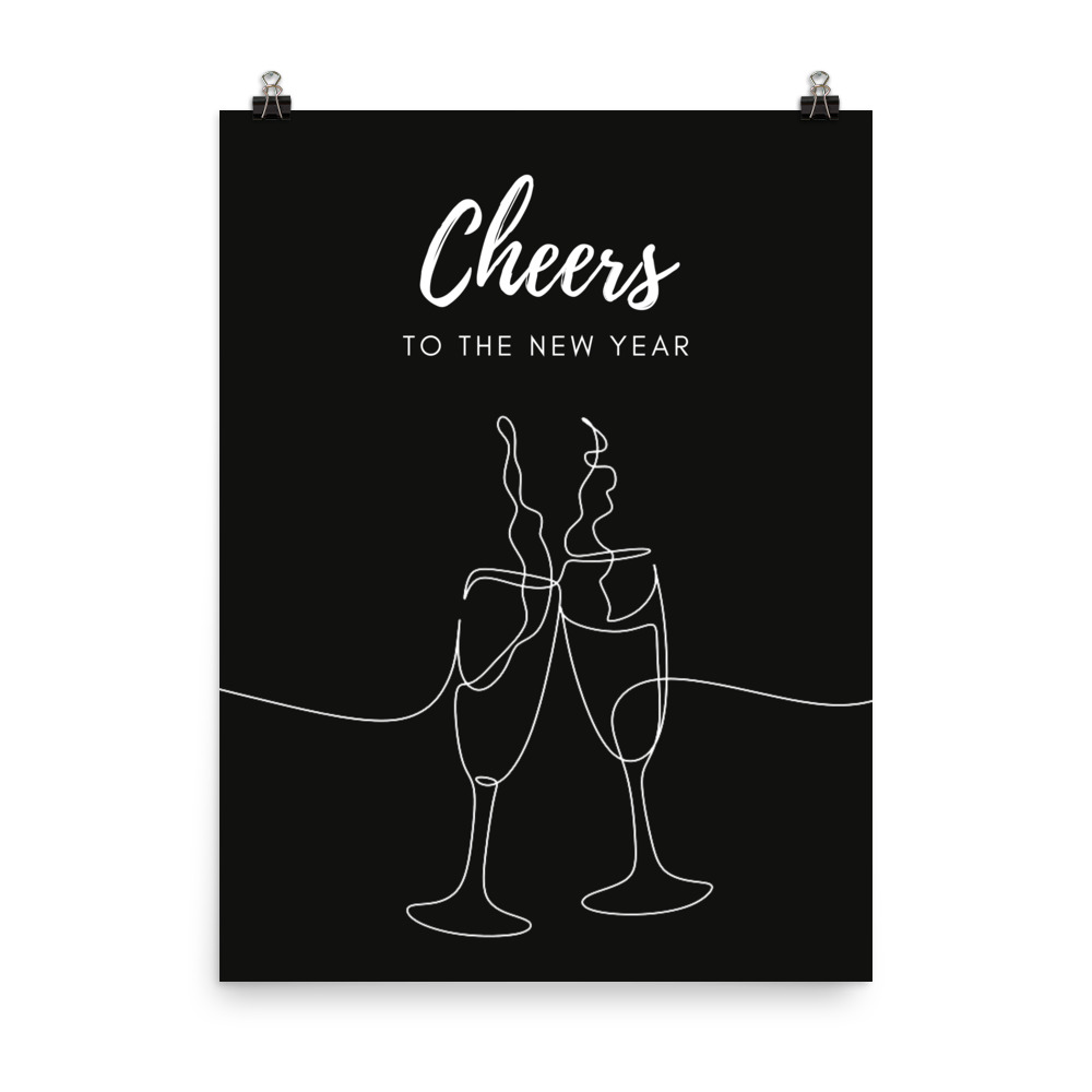 Cheers to the new year poster - workspaceboosters