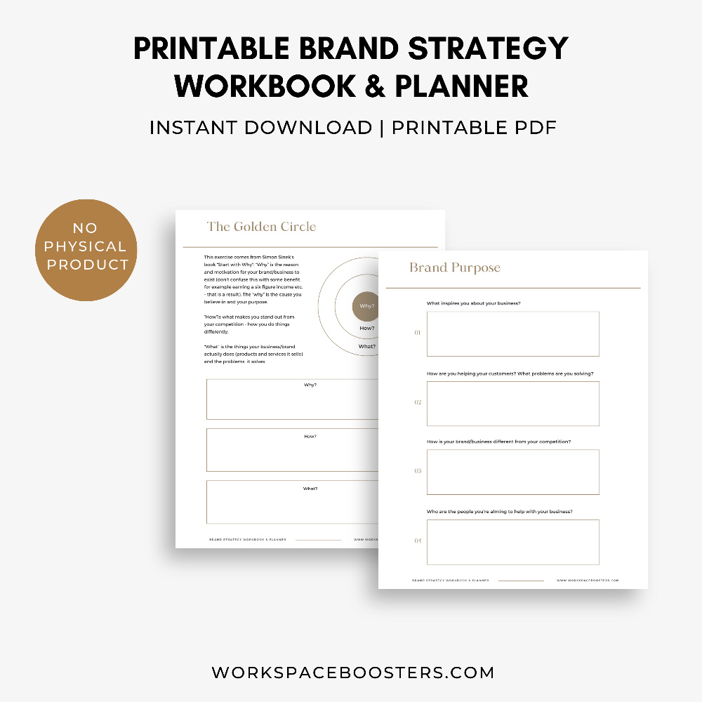 Printable brand workbook template