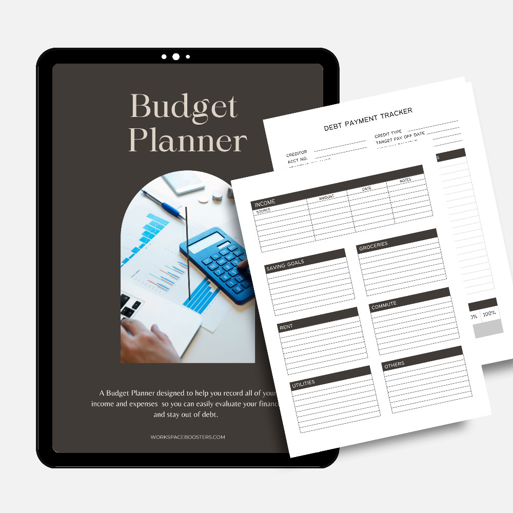 Printable Budget Planner Image 1 - Workspace Boosters