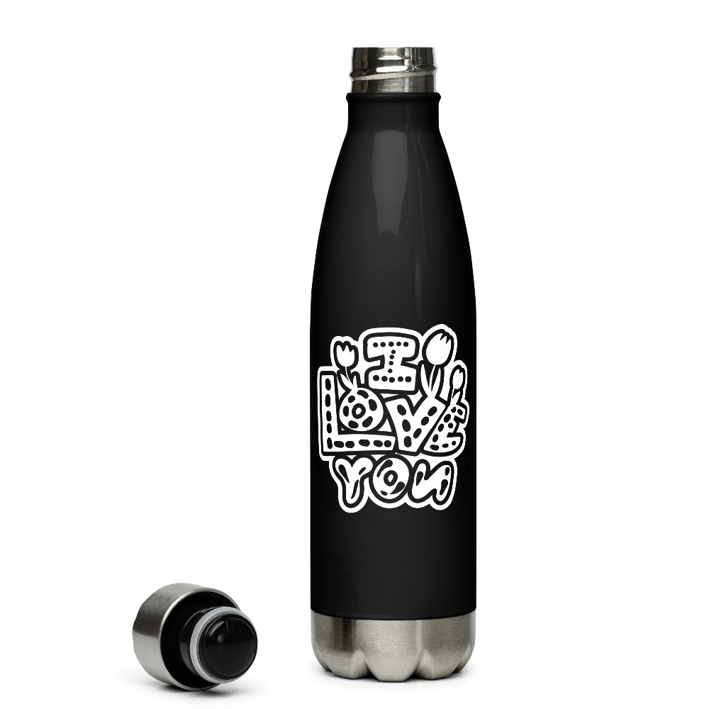 valentine's day stainless water bottle