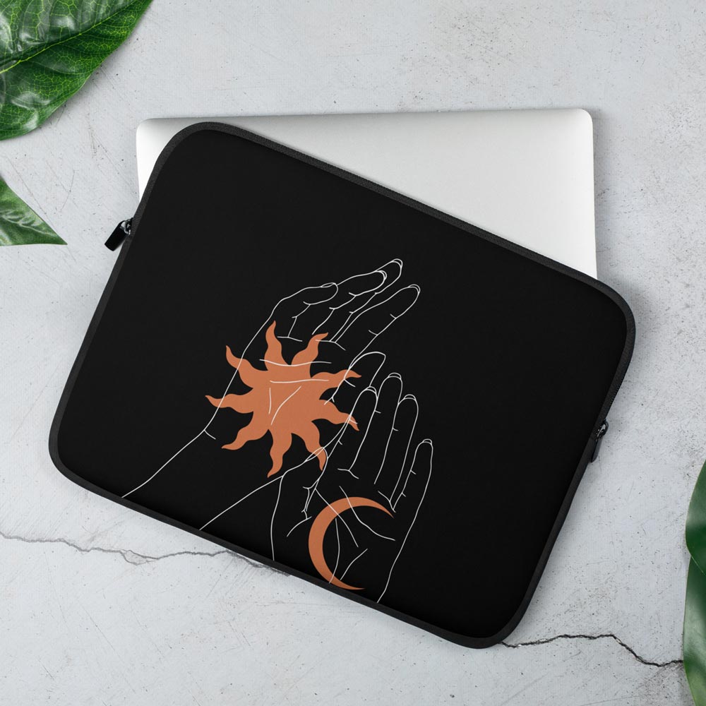 Laptop Sleeve with Hand Illustration Design